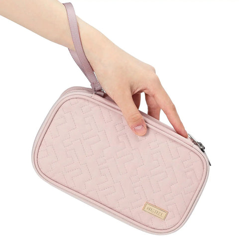 Travel Cord Organizer Case With Dual Layer Design For Chargers Cables Phone USB Drives And Small Gadgets Medium Pink Tech Organizer Bag