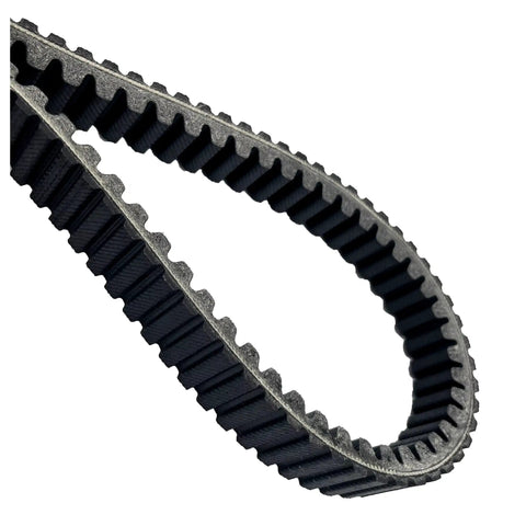 Heavy Duty Scooter CVT Drive Belt For Honda SH 300 NSS300 Forza 300cc Models Fits Years 2013 Through 2017 oil and heat resistant belt close-up view.