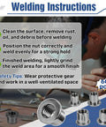 Welding instructions for 60 Piece T Shaped Weld On Nut Assortment With Four Popular Sizes Shop Grade Automotive Hardware.