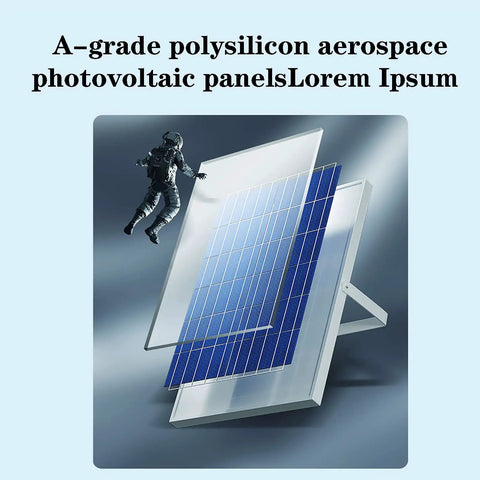 A-grade polysilicon aerospace photovoltaic panels for JUDYSSY Solar Flood Light60W100W200W, showing details and design.