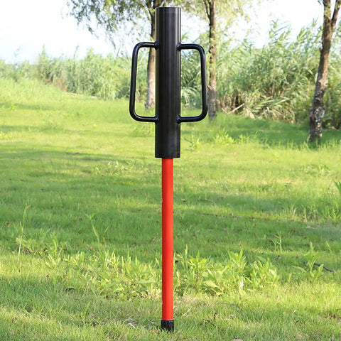 Fence Post Driver 12 Lb Heavy Duty T Post Pounder With Dual Handles Rammer for installing wood metal and fence posts