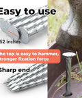 Heavy Duty Spiral Landscape Spikes 8 Inch Galvanized Garden Stakes For Securing Paver Edging Weed Barriers Artificial Turf Tent And More Pack Of 50 For Outdoor Use