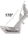 Heavy Duty 170 Degree Cabinet Hinges For Frameless Doors Concealed Hydraulic Soft Close with damping buffer.