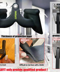 Solid Steel Lat Pull Down Bar Attachment For Cable Machines showing thickness comparison and MARSAFIT branding.
