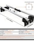 47.2 Inch Router Sled For Flattening Slabs, 3 Axis Adjustable, shown with aluminum rails for precise woodworking.