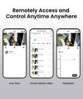 3K Lite Wired Security Camera System With AI Human And Vehicle Detection, remote access control on mobile app screenshots