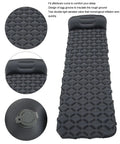 Inflatable Camping Sleeping Pad With Pillow For Backpacking Damp Proof TPU Construction Quick Inflation By Mouth Or Pump