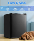 Hella Compact 2 1 Cubic Foot Upright Freezer With Easy Turn Temperature Controls And Slide Away Wire Shelves To Keep Your Grub And Soda Trays Frosty In Dorms Or Tiny Kitchen Setups Nationwide with a sleek black design.