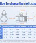How to choose the right size for Two Pack 3/8 Inch Mini Ball Valve 304 Stainless Steel Water Flow Control illustration with dimensions