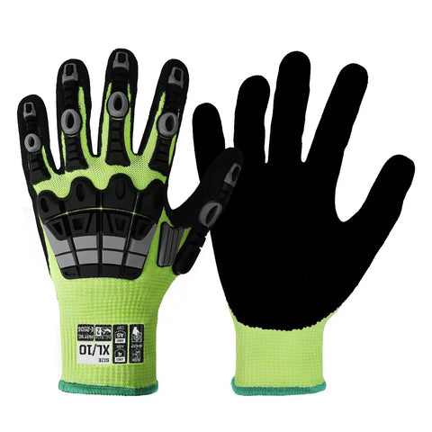 All Purpose A5 Cut Resistant Work Gloves For Men And Women With Rugged Grip And Impact Protection, Medium Size