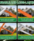 Heavy Duty 5-Tine Broad Fork for Gardening With Ergonomic U Shaped Handle All Steel Construction Rust Resistant Built to Dig Deep Aerate Soil Cultivate Garden Beds Farms and Tough Soil, focus on features.