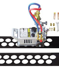 Shop Ready Heavy Duty Dual Track Gas Flame Cutter With Two Six Foot Guide Rails, showing cutting head and rail system.