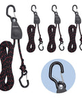 Heavy Duty Kayak Tie Down Straps With S Hook And Safety Clip, One Quarter Inch By Twelve Feet, Bow And Stern Tie Downs
