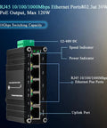 Mini Five Port PoE Gigabit Industrial Ethernet Switch Built Tough For Harsh Environments IEEE 802.3at 802.3af PoE Plus