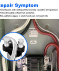 Heavy Duty Wire Bender Tool For Cable Wiring Electrical Services shown bending thick cables in an electrical box.