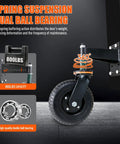 8 Inch Heavy Duty Gate Wheels For Fences And Metal Tube Gates Featuring Spring Loaded 360 Swivel Casters Rated For 800 Pounds with dual ball bearings