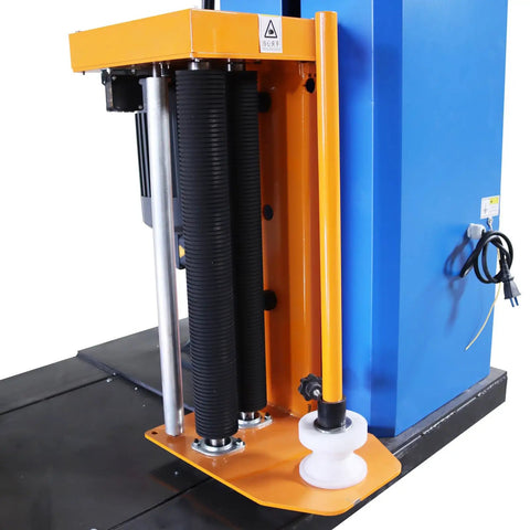 Kickass Heavy Duty Automatic Pallet Stretch Wrap Machine Slick 165Cm Turntable showing motor and rollers for efficient packing.
