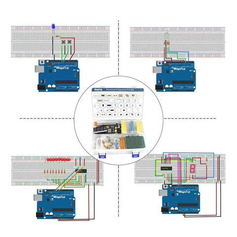 Electronic Component Fun Kit With Ebook Upgrade Starter Kit Includes Breadboard Jumpers PCB Soldering Kit LEDs And Resistors