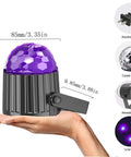 2 Pack UV Black Light Flood Lights With Plug 6W LED Neon Glow shown in hand with measurements and features