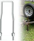 U Bolt Spare Tire Carrier For Trailers Side Mount 9 Inch Bracket Fits 4 Or 5 Lug Wheels Zinc Plated Heavy Duty for Boat Trailers