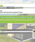 Beefy Heavy Duty Locking Drawer Slides 1 Pair 12 to 40 Inch full extension rails displayed open and closed in use