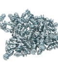 Heavy Duty Tungsten Steel Tire Spikes 50 Piece Set Anti Skid Snow Studs For Cars Trucks And Bikes, close-up of reusable screw studs.