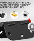 Matte Black 18 Pack Interior Door Hinges 3.5 Inch 5/8 Radius Round No Squeak Ball Bearing features diagram