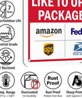 Keep Those Paws Off My Porch Package Drop Off Gate Sign With Major Courier Logos 10 By 7 Inch rust proof aluminum sign with logos.