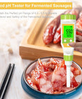 Pro Grade Food pH Meter With Backlit LCD And ATC, Ultra Accurate 0.01 pH, 0 To 14 Range, Spear Probe used on sausages