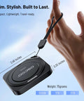 1TB Portable Magnetic Phone SSD With Stand Up To 2000MBps External Solid State Drive in hand with dimensions and weight