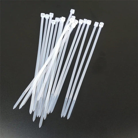 1000 Count 4 Inch Heavy Duty Cable Zip Ties, Premium Nylon Self Locking Wire Ties, 18 Lbs Tensile Strength, UV Resistant White Nylon