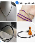All In One Jewelry Making Kit With 304 Stainless Steel Findings 200 Fold Over Crimp Cord Ends 200 Jump Rings 50 Lobster Clasps