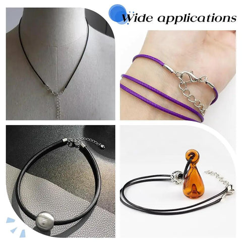 All In One Jewelry Making Kit With 304 Stainless Steel Findings 200 Fold Over Crimp Cord Ends 200 Jump Rings 50 Lobster Clasps