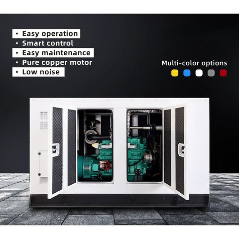 Heavy Duty Portable Generator Set With High Power Output And Quiet Operation for emergency backup showing interior components