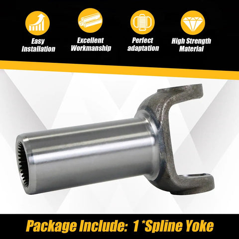 Dead Nuts Accurate Drive Shaft Slip Yoke Replacement For Gm Th Turbohydromatic And 4L80E Transmissions, 32 spline, steel yoke, 5.500 in for easy installation.