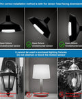 Motion Sensor LED Bulbs For Outdoor And Indoor Use, 15W Flood Light Equivalent To 100W, 1200 Lumens, 6000K Daylight, PIR Infrared Sensor, E26 Socket, PAR38 Style, Weatherproof, Dusk To Dawn, Easy Plug And Play, Four Pack in open and enclosed fixtures