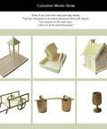 Customer projects made with HUSHHAAMPP 12V Mini Lathe Machine High Speed Motor Turning Tool for wood crafts.