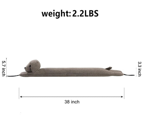 Heavy Duty Door Draft Stopper To Keep The Chill Outta Your Space Weighted Noise Blocker, 38 inch by 3.3 inch, cozy cotton material.