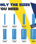 360 Piece Heat Shrink Tubing Kit With Three To One Adhesive Lined Shrink Eight Sizes From 3/32 Inch To 5/8 Inch Blue Marine Grade Chart