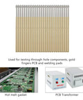 P100 E2 Spring Test Probes Set 100 Brass One Point Five Millimeter Round Conical Head Pins for PCB Testing 3A Rating