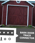 Sliding Barn Door Track Hardware Kit With Straight Brace Brackets Replacement Track Connector for stable home installation