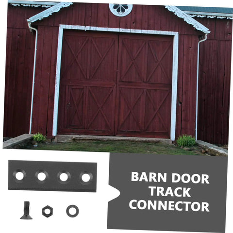 Sliding Barn Door Track Hardware Kit With Straight Brace Brackets Replacement Track Connector for stable home installation