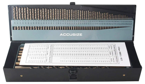 M35 HSS Drill Bit Set With 5 Percent Cobalt, 115-Piece Pro Grade Bits, 135 Degree Split Point, Sizes 1/16 To 1/2 Inch, Includes 1-60 And A-Z Bits, Heavy Duty High Speed Steel For Stainless Steel