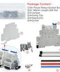 Heavy Duty Pro Grade Electromechanical Relay Pack Of 10 110V 120V AC DC HF41F 60 ZS 1NO 1NC 6 Amp SPDT with accessories