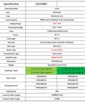 Pro Grade Heavy Duty Digital Steering Servo DSC45MG 45kg Torque Metal Case specifications chart 40x20x48.6mm dimensions.