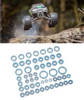 55 Piece RC Car Ball Bearings Kit With Double Rubber Seal Deep Groove Dope Upgrade For 1/10 Scale RC Crawlers, Durable Replacements, Easy Install, Improves Smooth Steering, Durability, And Overall Performance, blue-seal bearings set