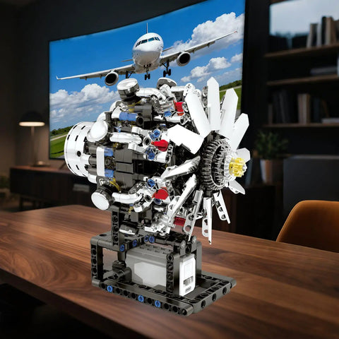 Mini Turbofan Engine Model Kit That Actually Runs Build Your Own Aircraft Engine With Motor STEM Mechanical Educational Toy on table