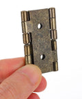 10 Pieces Double Acting Iron Door Hinges For Wine And Display Cabinets, Noise Free Retro Style Screen Gate Hinges, brass finish