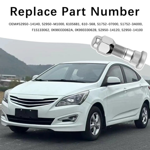 Four Pack M12x1.5 Wheel Stud Bolts Kit For Hyundai Azera Sonata Tucson Veloster Rio Soul, Premium Steel Lug Bolt Replacement Parts That Keep Your Ride Safe And Secure On The Road