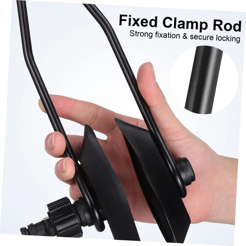 Person holding Boat Motor Cleaner And Engine Flusher for Cooling System Maintenance with fixed clamp and secure locking